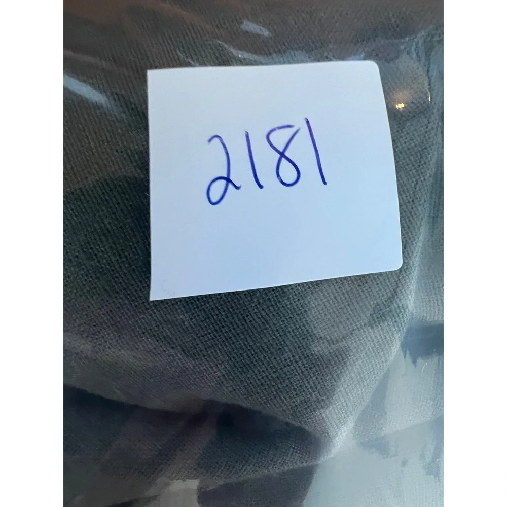 H&M Regular Fit Pants Men 30 Olive Green Linen Cotton Blend Trousers Breathable